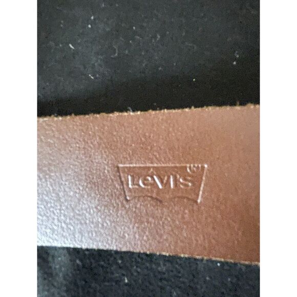 Levi’s Brown Leather Floral Embroidered Belt 36 Genuine Cowhide - Picture 8 of 13